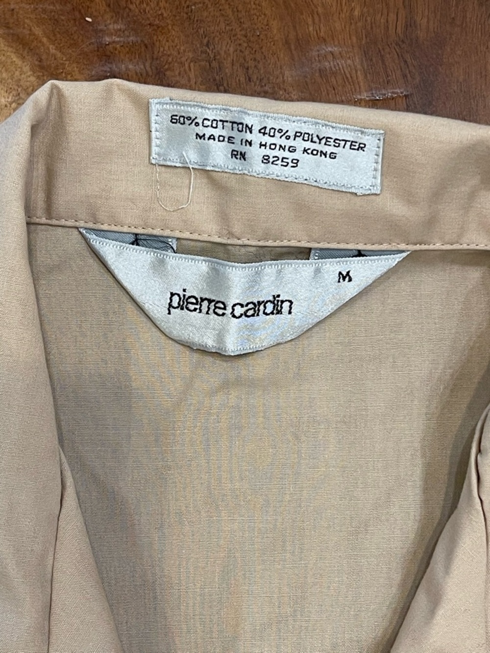 Vintage 70’s Pierre Cardin 2 piece Men’s M beige pajama set - Picture 2 of 9